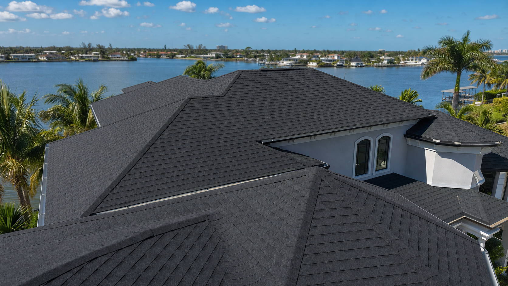 GAF Timberline HDZ shingles on Florida waterfront home