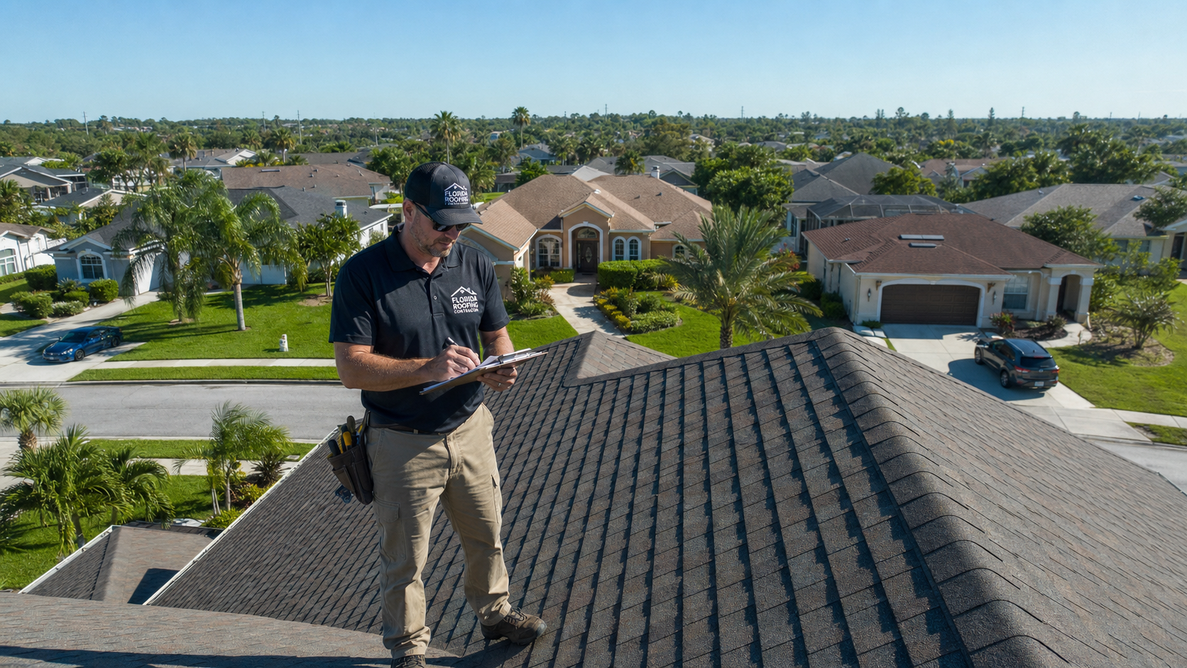Orlando roofing contractor replacing roof on Florida home