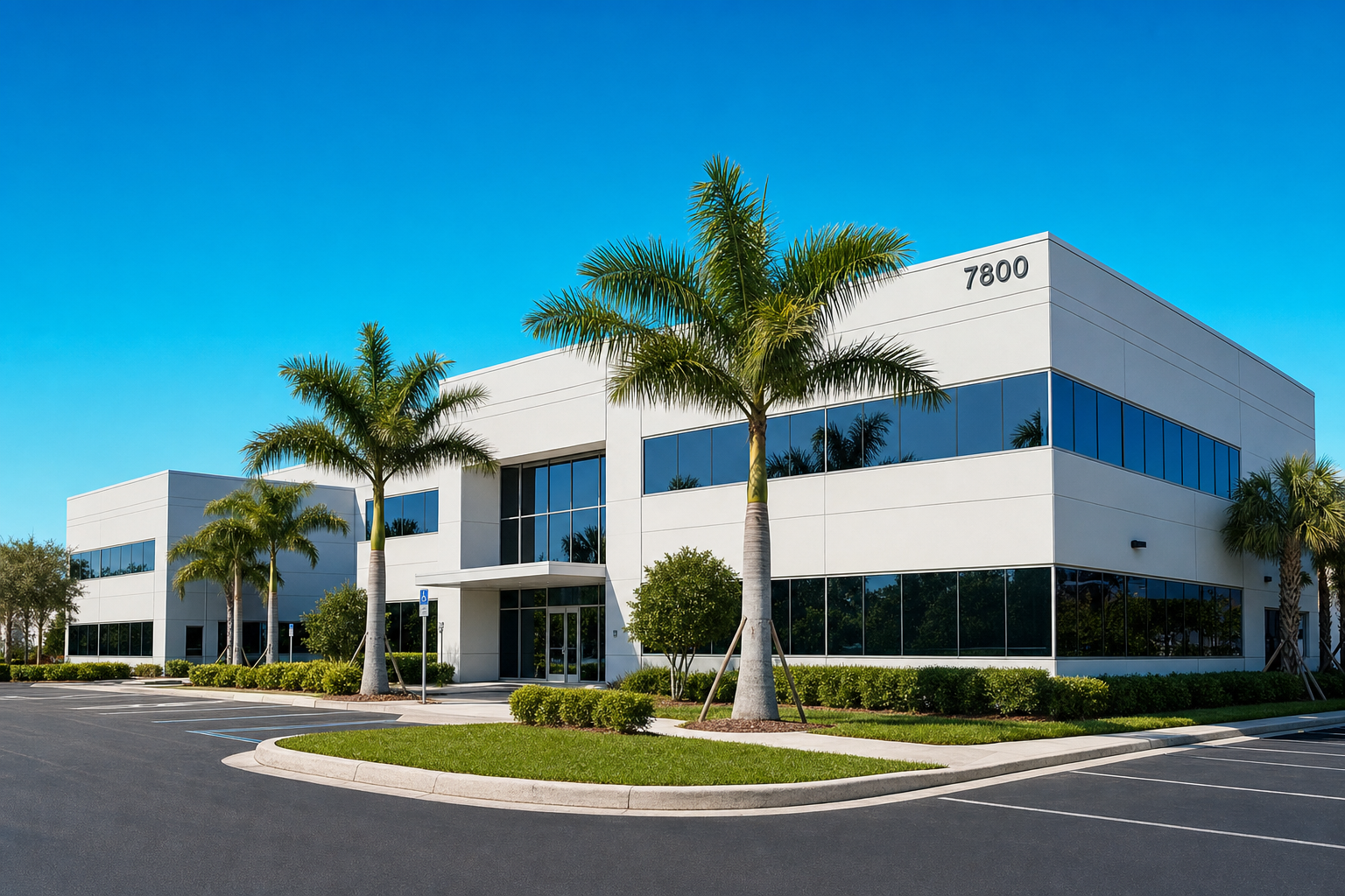 Commercial roofing on Florida office building