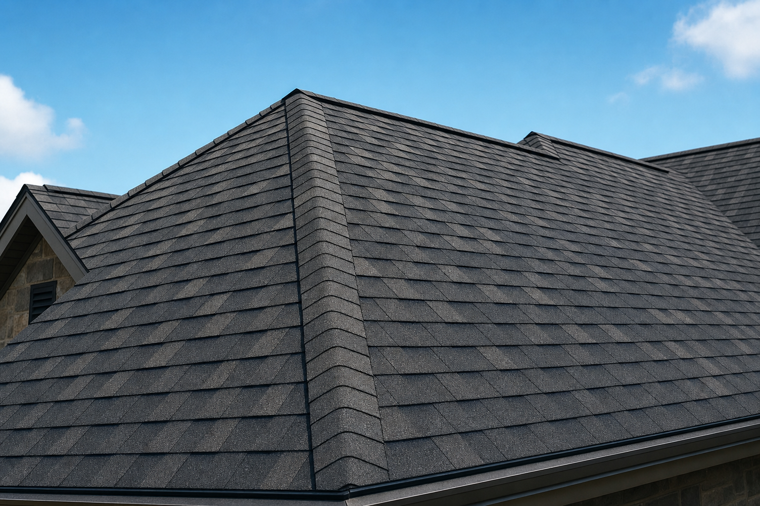 Asphalt shingle roofing on Florida home